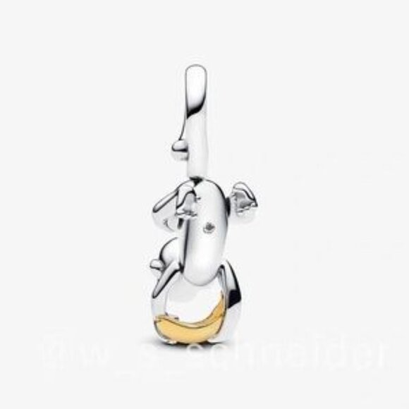Pandora Two-tone Movable Monkey Dangle Charm - Picture 2 of 3